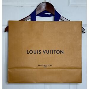 Large LOUIS VUITTON Authentic Empty Paper Gift Shopping Tote Bag 15.5"x13.5”x 6”